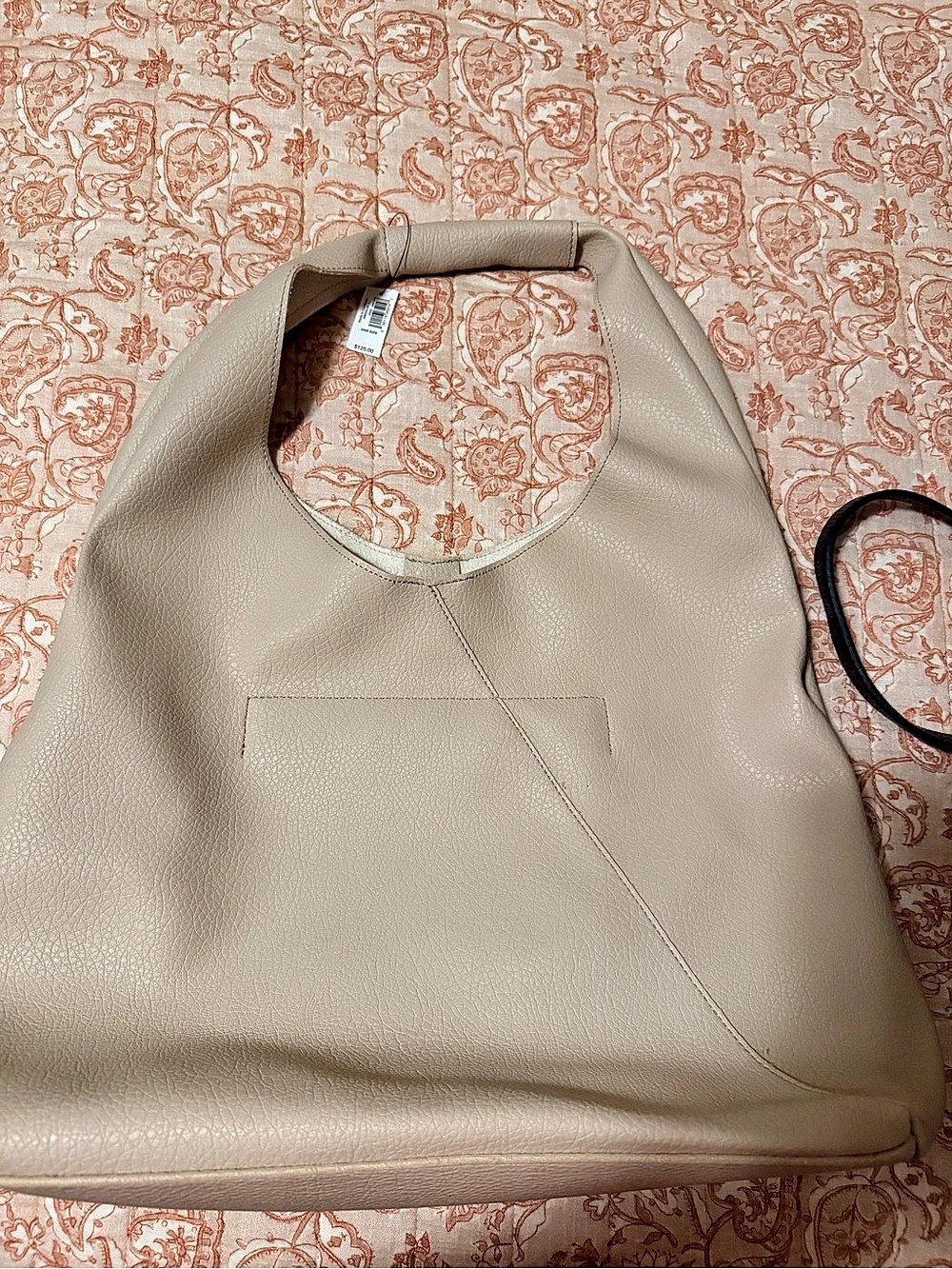 Banana Republic Factory Vegan Leather Slouchy Tote Cream NWT